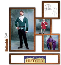 4155 MEN'S MEDIEVAL JACKET, VEST COSTUME PATTERN S-M,L-XL